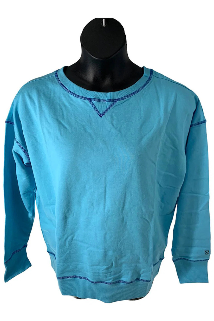 Seed to Style Organic Cotton French Terry Sweatshirt Light Blue - Regular